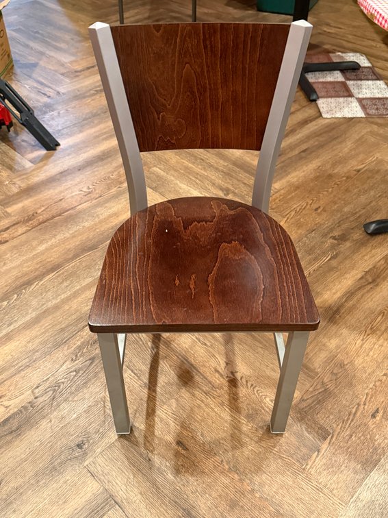 24 metal and wood chairs