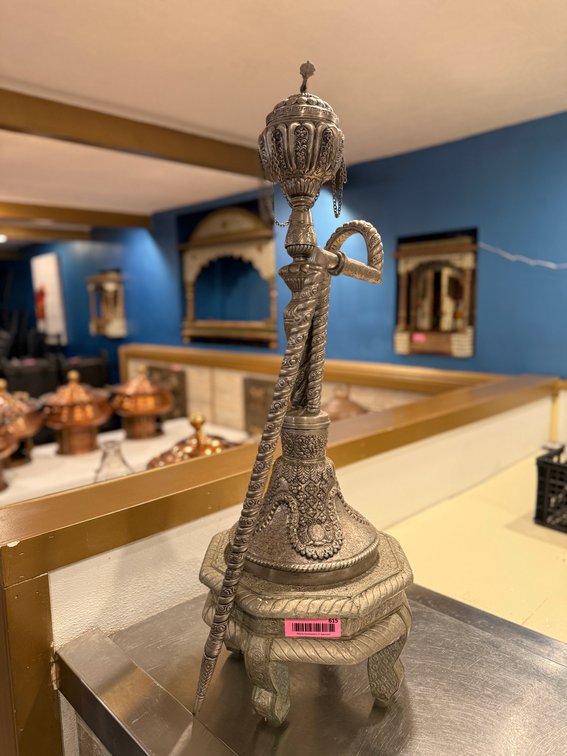 Antique metal hookah