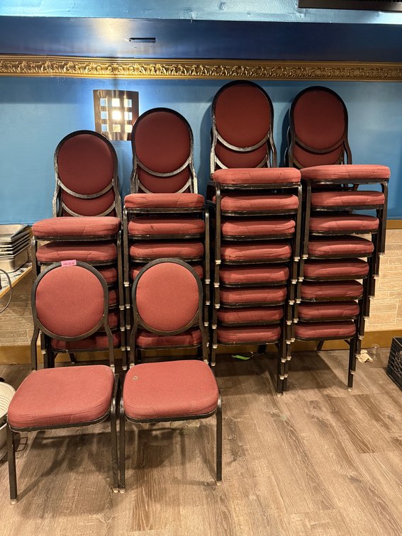 31 banquet chairs