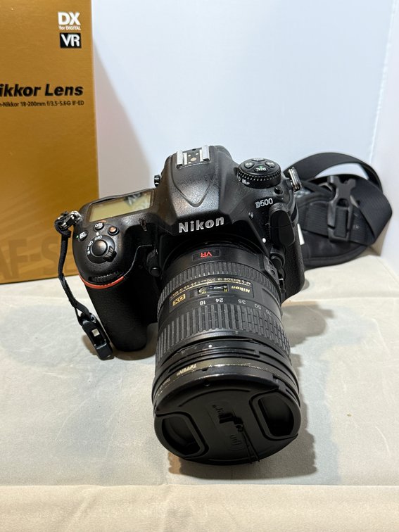Nikon D500 digital camera with lenses