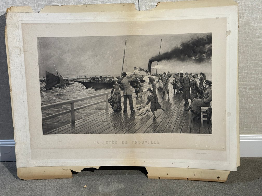 Antique Etching Print