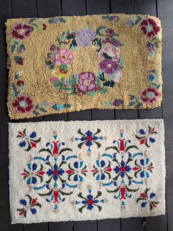 Hand looped rug