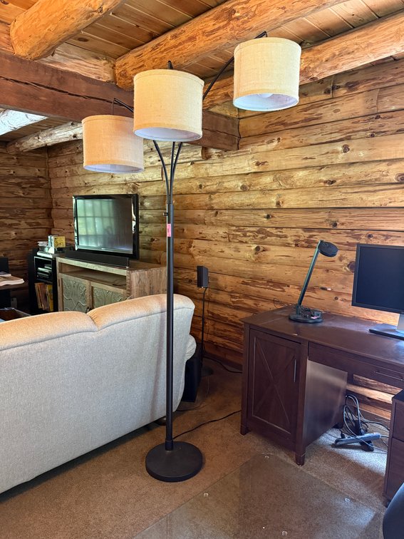 3 light floor lamp TESTED