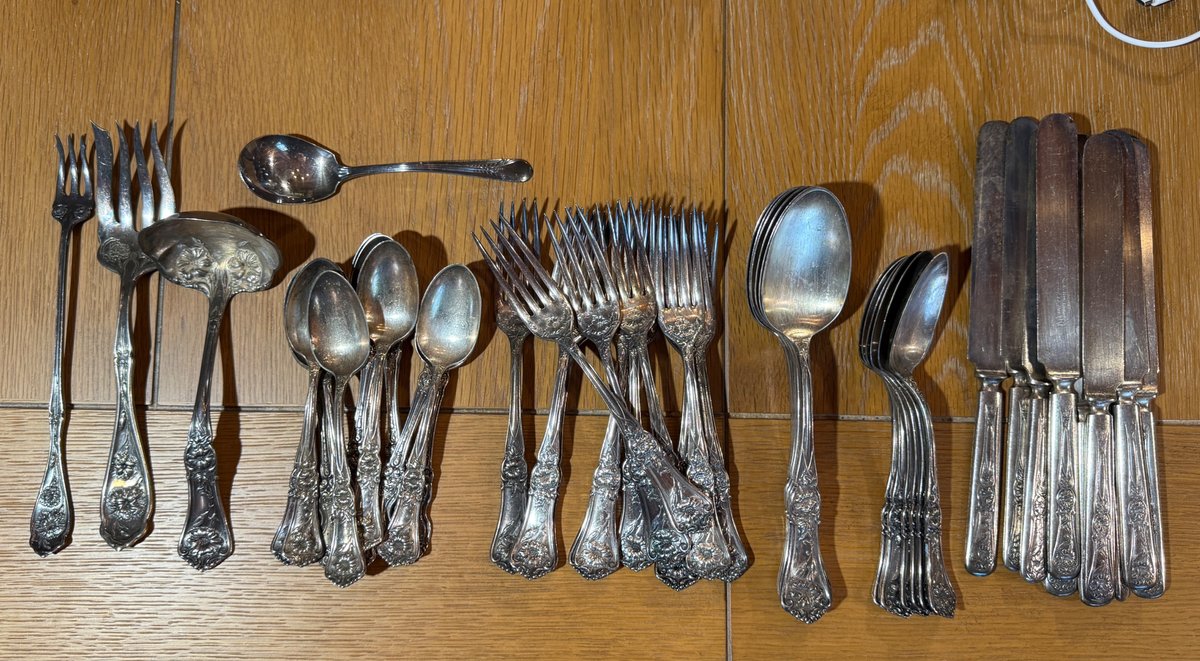 Set of silver plated service 