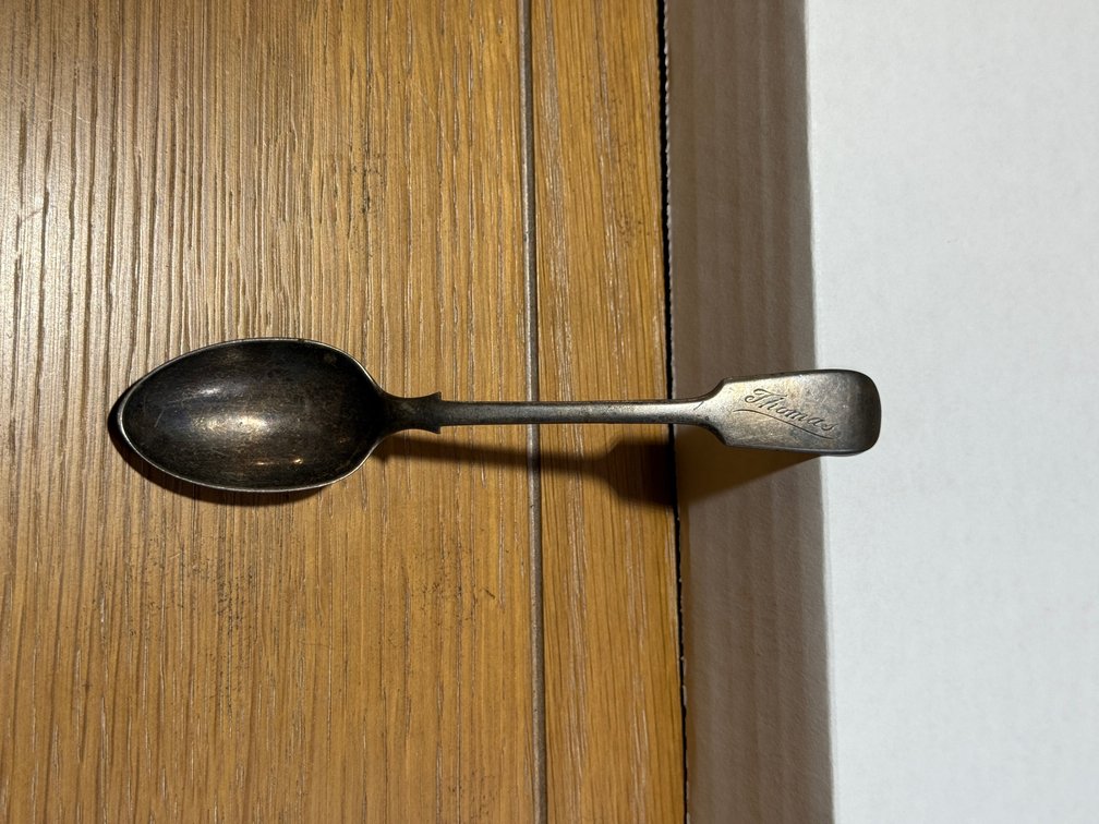 Antique sterling silver sugar spoon