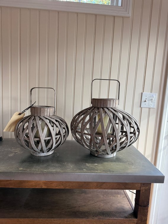 2 table top lanterns