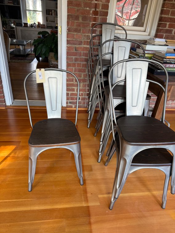 PB 10 metal dining chairs