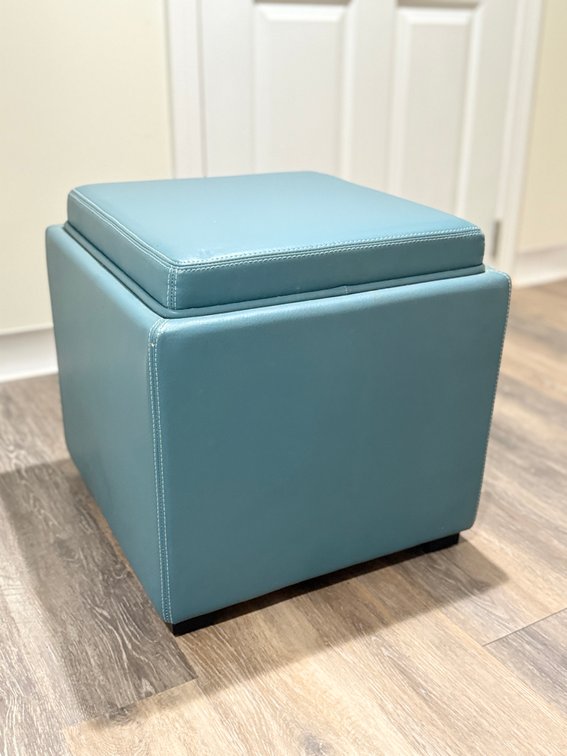 Leatherette foot stool