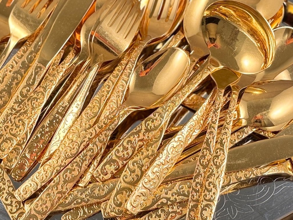 MCM Flatware Set & Tray