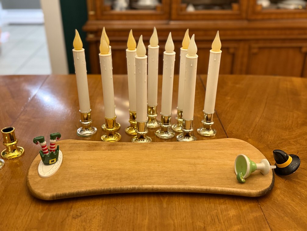 MCM window candles & platter