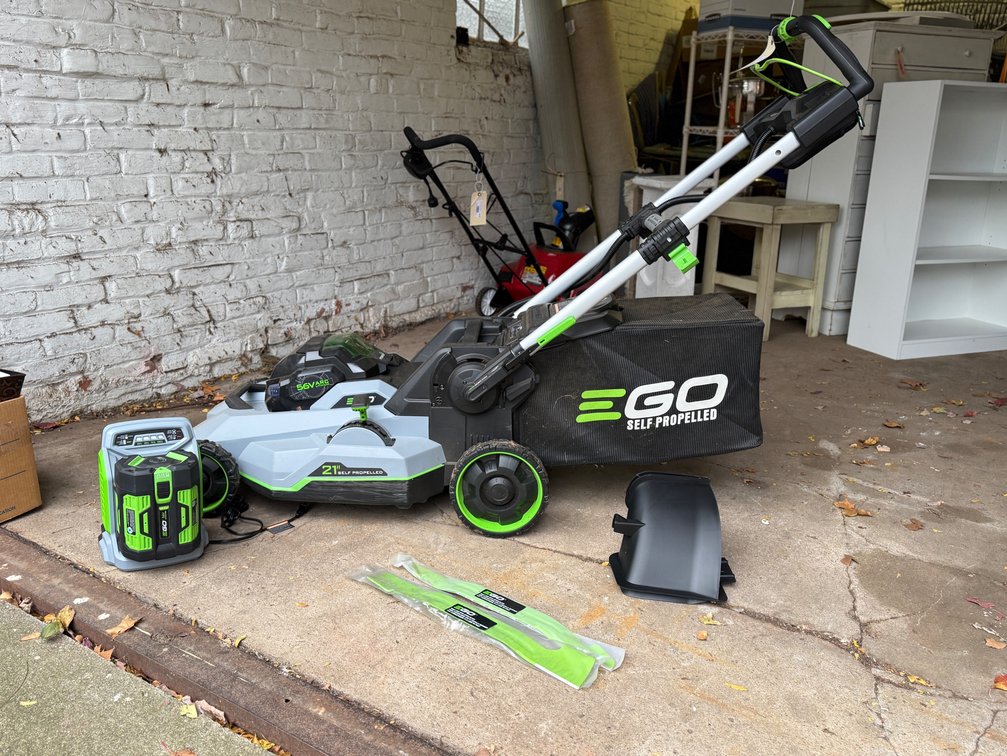 Electric lawnmower by EGO