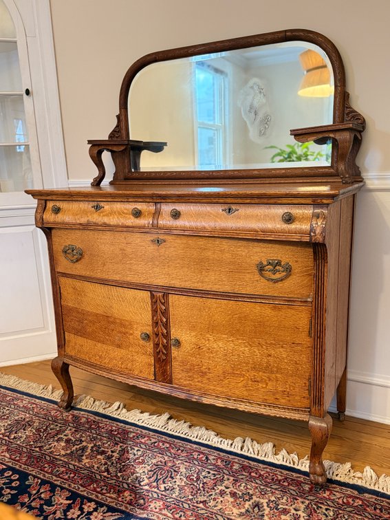 Victorian sideboard with claw feet