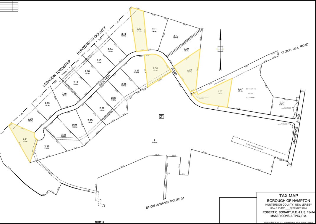 Block:21 Lot:2.30 101 Junction Road, Hampton Borough, NJ