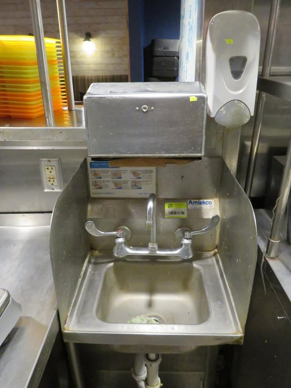 SS 17" Hand Sink, Soap and Towel Dispensers