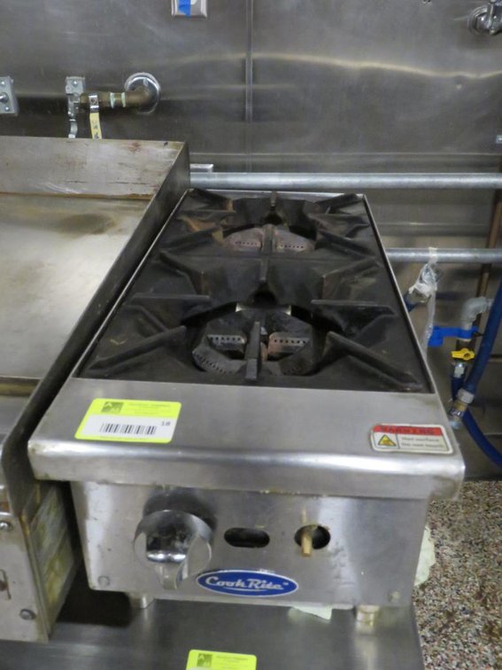 Cook Rite 2 Burner Stove, 12"x27.5", Nat. Gas