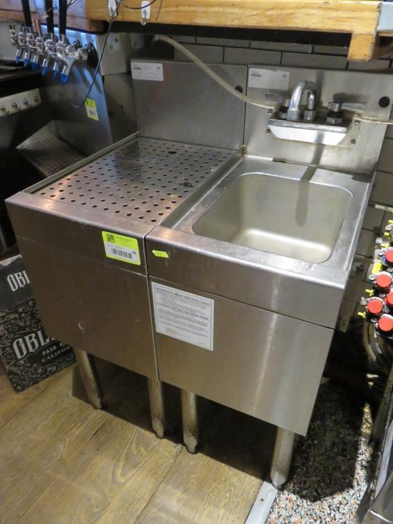 Glas Tender SS Underbar Sink with Faucet and Drain Tray, 24"x19"