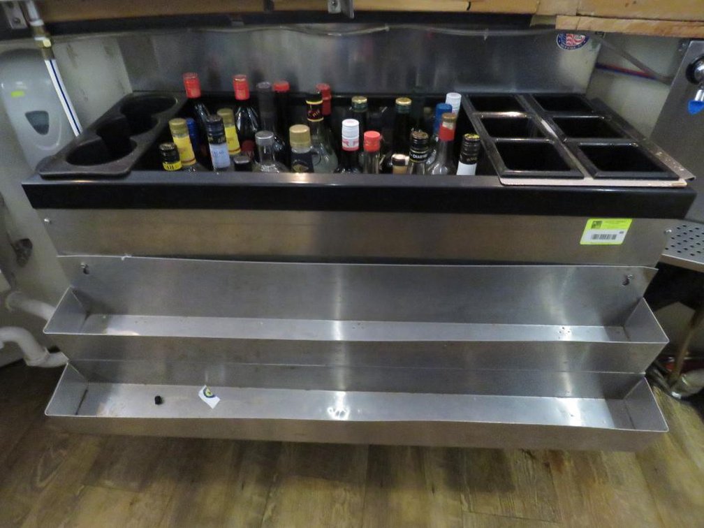 SS 42" Underbar Bin with Bottle Holders and Speedrail