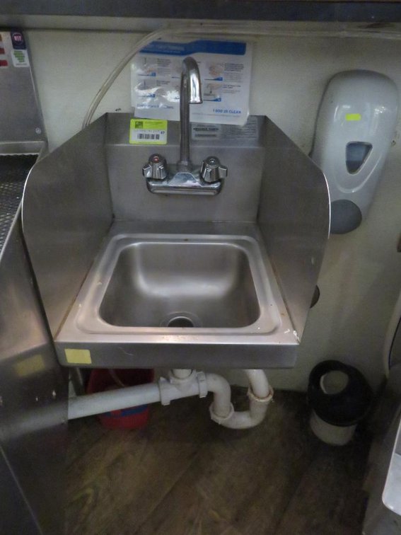 SS 12" Hand Sink with Faucet, Soap Dispenser