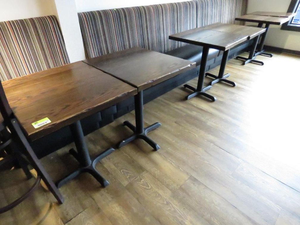10 Wood Top Dining Tables, 28"x24"
