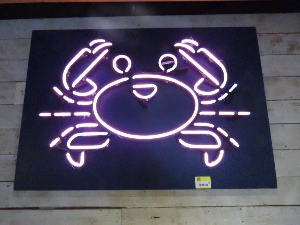 Neon "Crab" Sign, 120V, 47"x32"