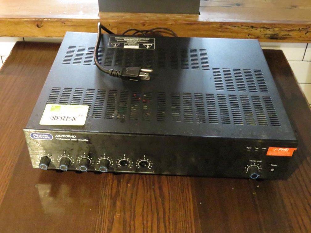 Atlas Sound Professional Mixer Amplifier #AA200PHD with 12 Assorted Speakers