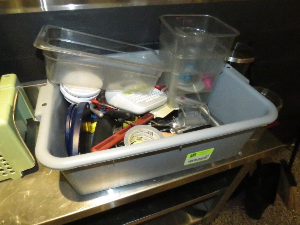Assorted, Poly Pans, Utensils, Brother P-Touch Labeler, Scale
