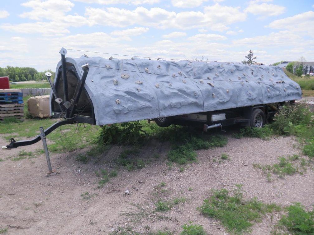 Extreme Engineering 25' Trailered Rock Climbing Wall with a 3 Belay System (Bill of Sale Provided)