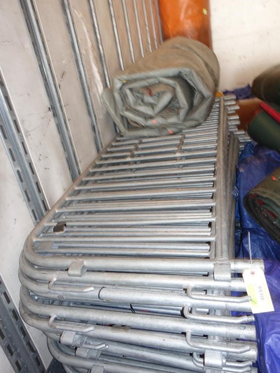 18 Metal Crowd Control Barriers, 84"x40"