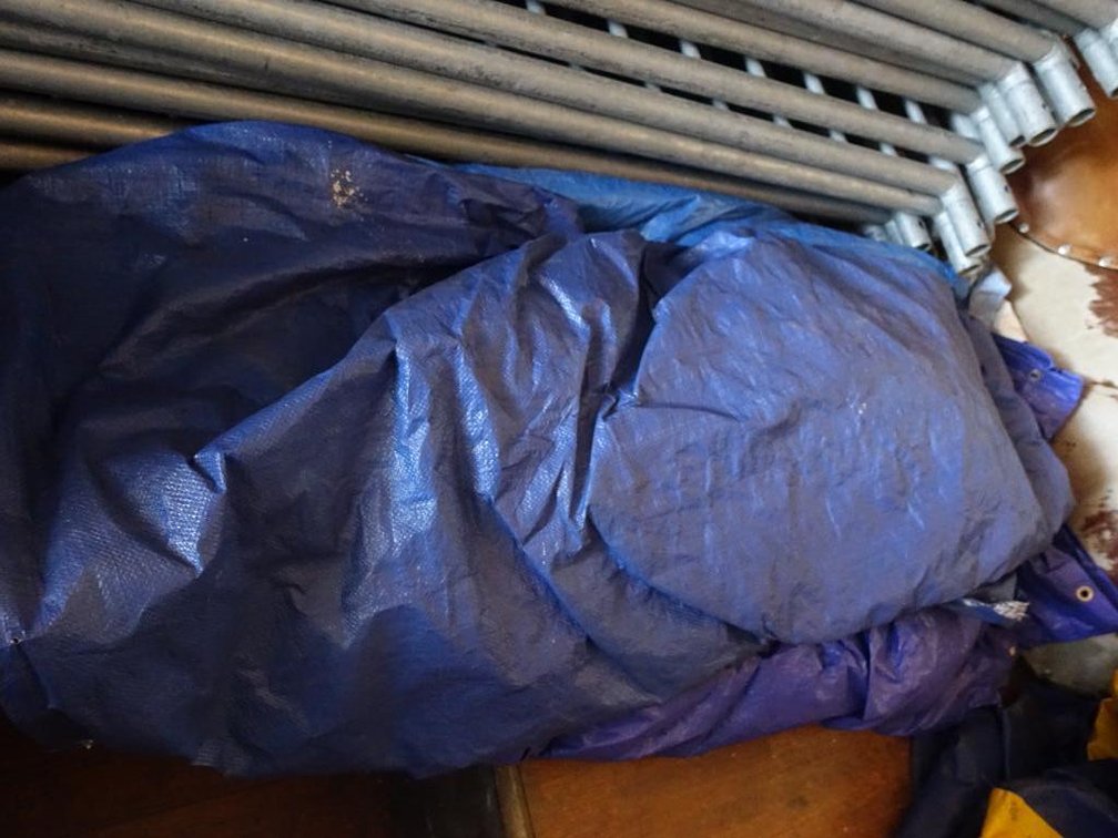 3 Blue Tarps
