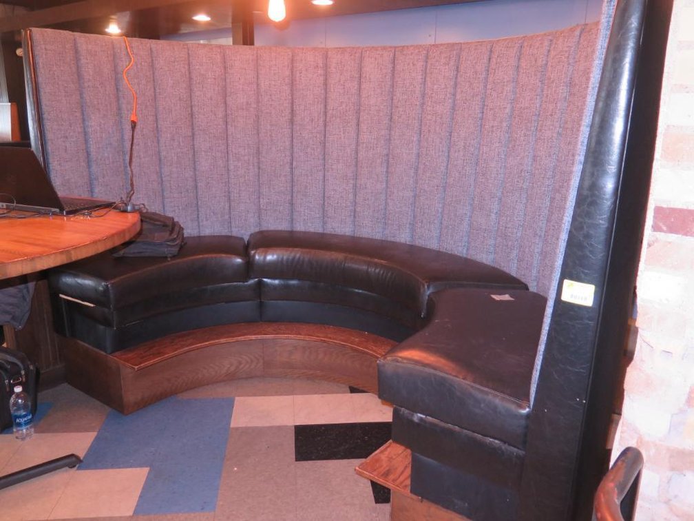 Curved Booth Section - NO TABLE, Approx. 106" Wide