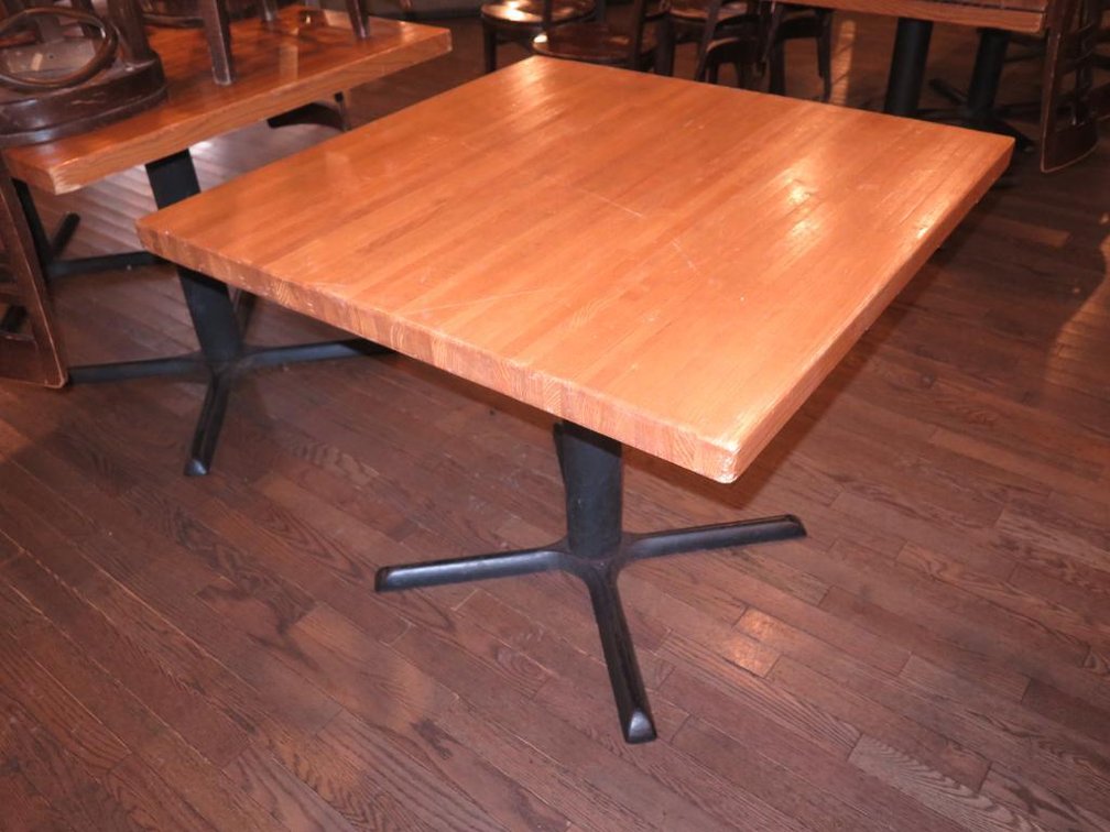 6 Wood Dining Tables, 36"x36"