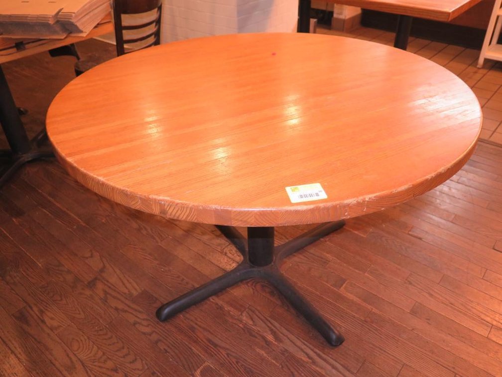 5 Assorted Wood Dining Tables, 2 - 30"x30", 54"x30", 72"x30" and 48" Dia.