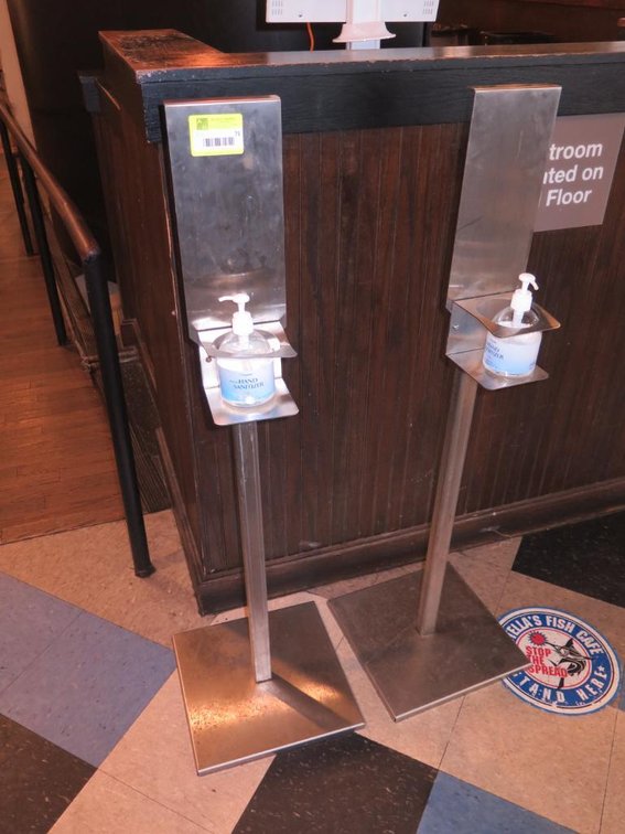 2 SS Sanitizer Stands