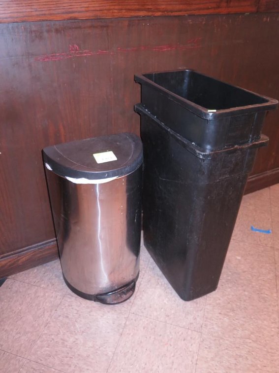 Simple Human SS Trash Can, 2 Slim Jim Trash Cans