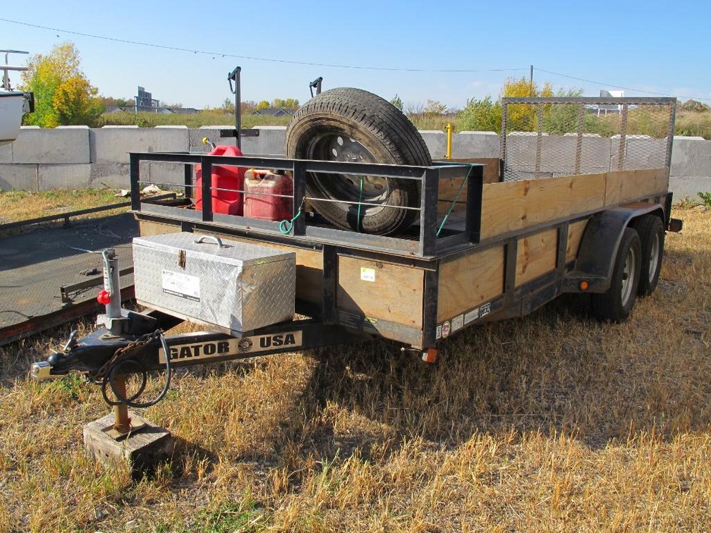 2013 Gator Tandem Axle Equipment Trailer, 16'x77" Bed