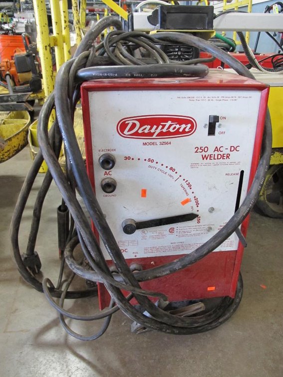 Dayton 250 AC-DC Welder, Model 32564, 230V, 1 PH