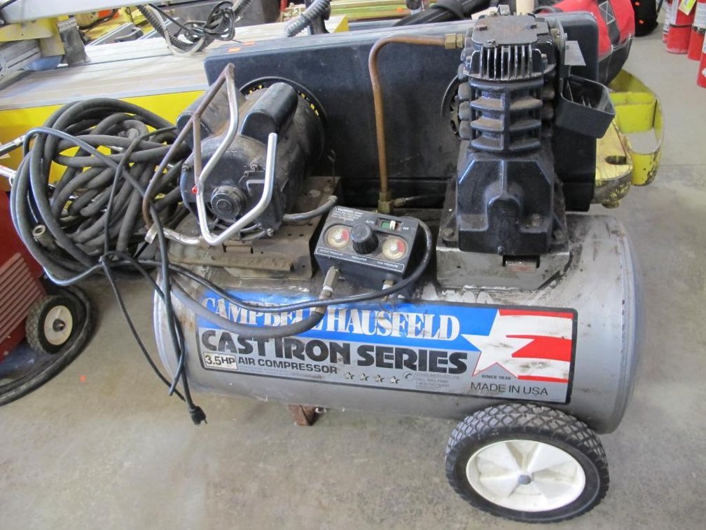 Campbell Hausfeld Cast Iron Series Air Compressor, 20 Gallon Tank, 125 Max PSI, 230V
