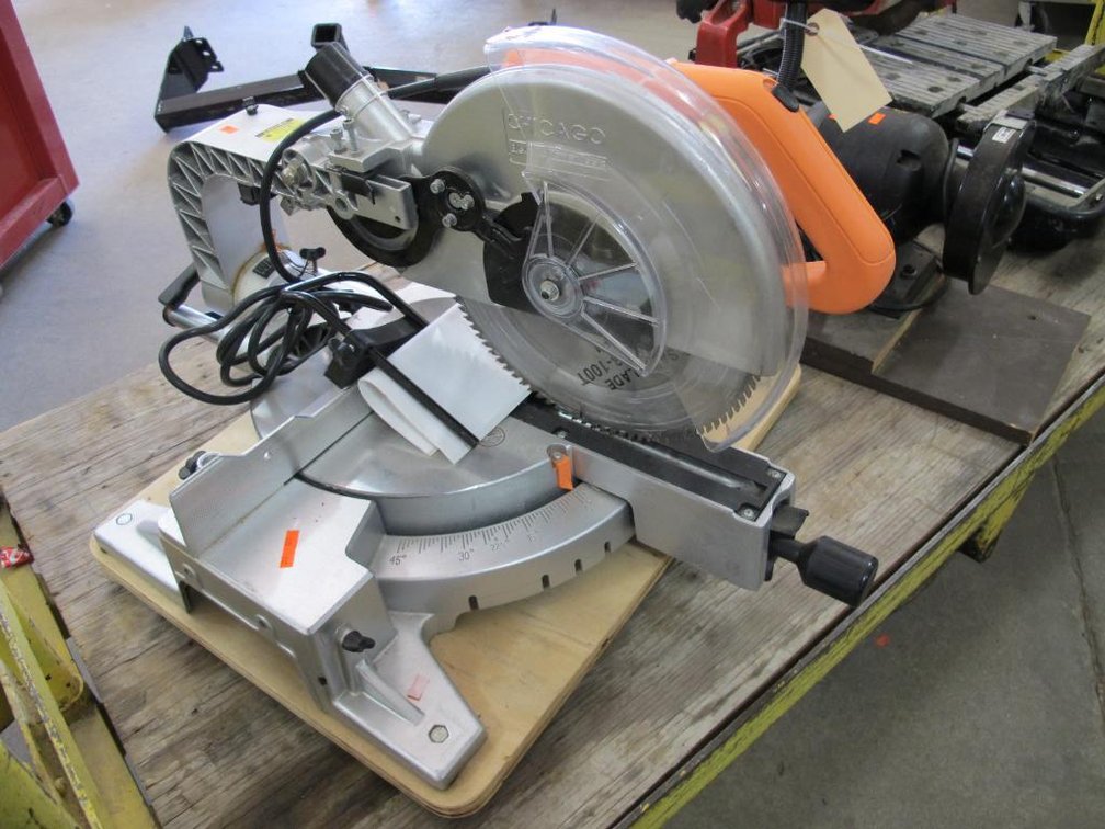 Chicago Electric 12" Compound Slide Miter Saw, 120V