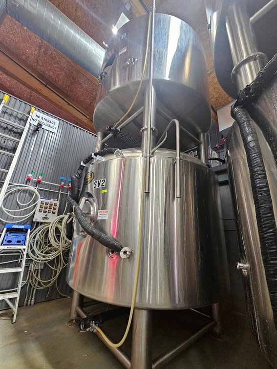 2 Stacked ABE SS 30 Bbl Brite Tanks