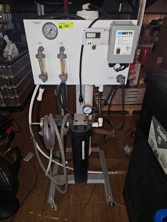 Watts Reverse Osmosis Machine on Wheels, Model R4X40-1, Serial 533789-1