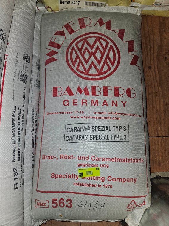1 Bag Mamberg Carafa Special Type 3, 55 Lbs.