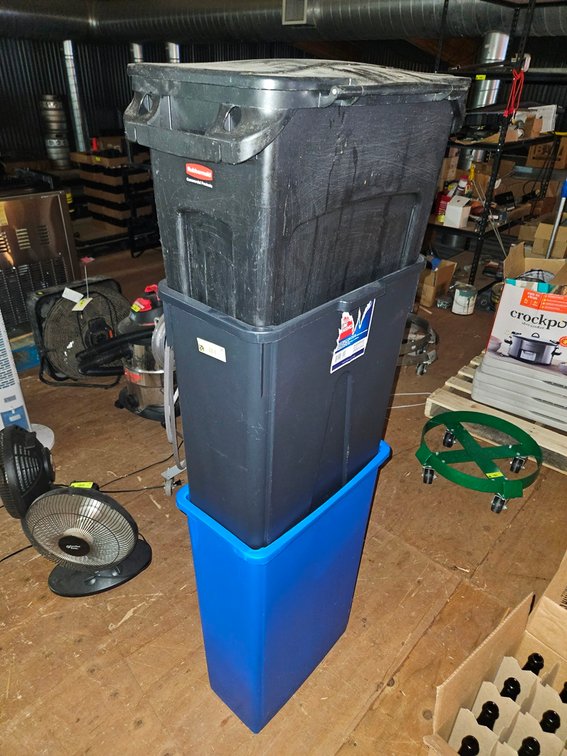 3 Slim Jim Trash Cans