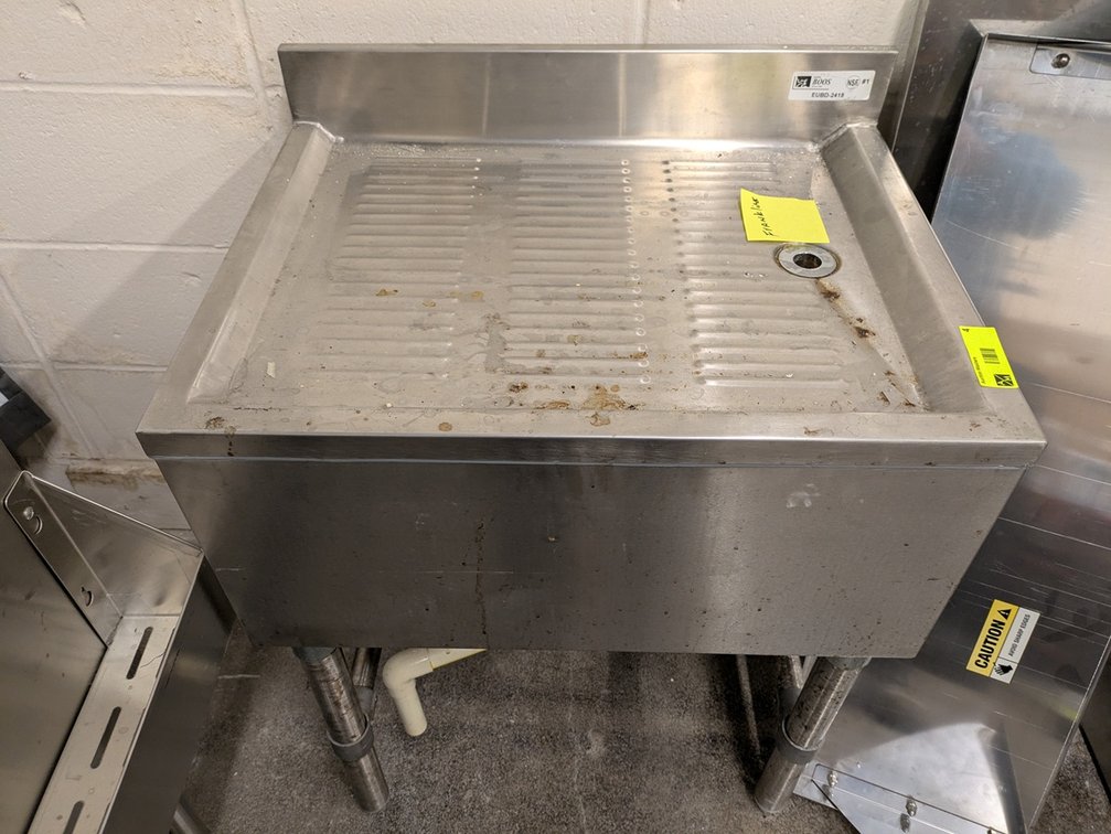 SS Underbar Drain Board, 24"x18"