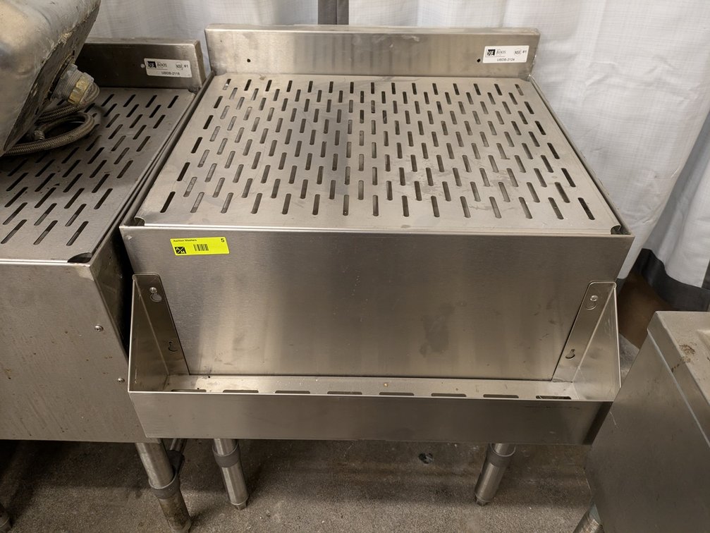 SS Underbar Drain Board with Speedrail, 24"x21"