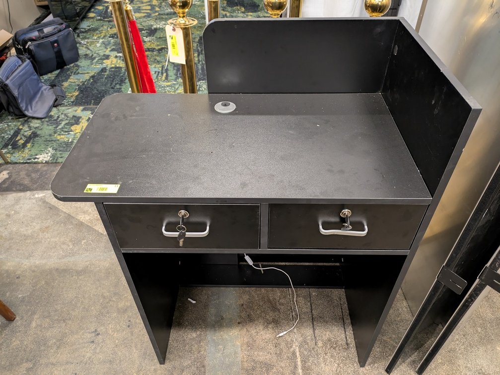 Wood 2 Drawer Cabinet, 32"x18"