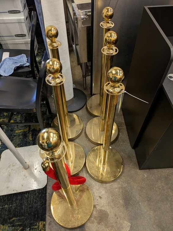 6 Stanchions with 1 Velvet Rope
