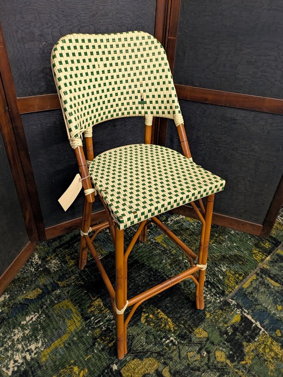 24 Metal/Poly Weave Stools, 29.5" Seat Height