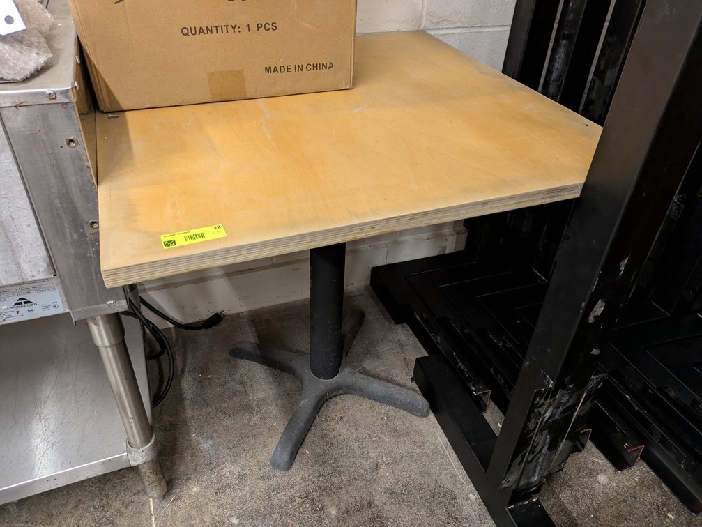 Wood Top Dining Table, 30"x30"