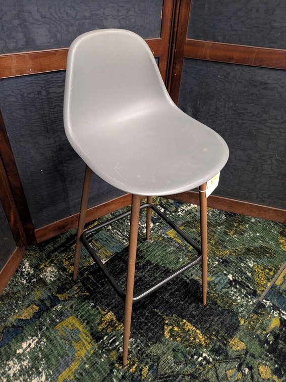 5 Metal/Poly Stools, 30" Seat Height