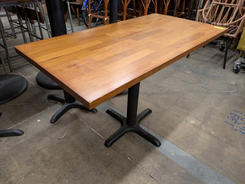 4 Wood Top Dining Tables, 46"x24"x29"